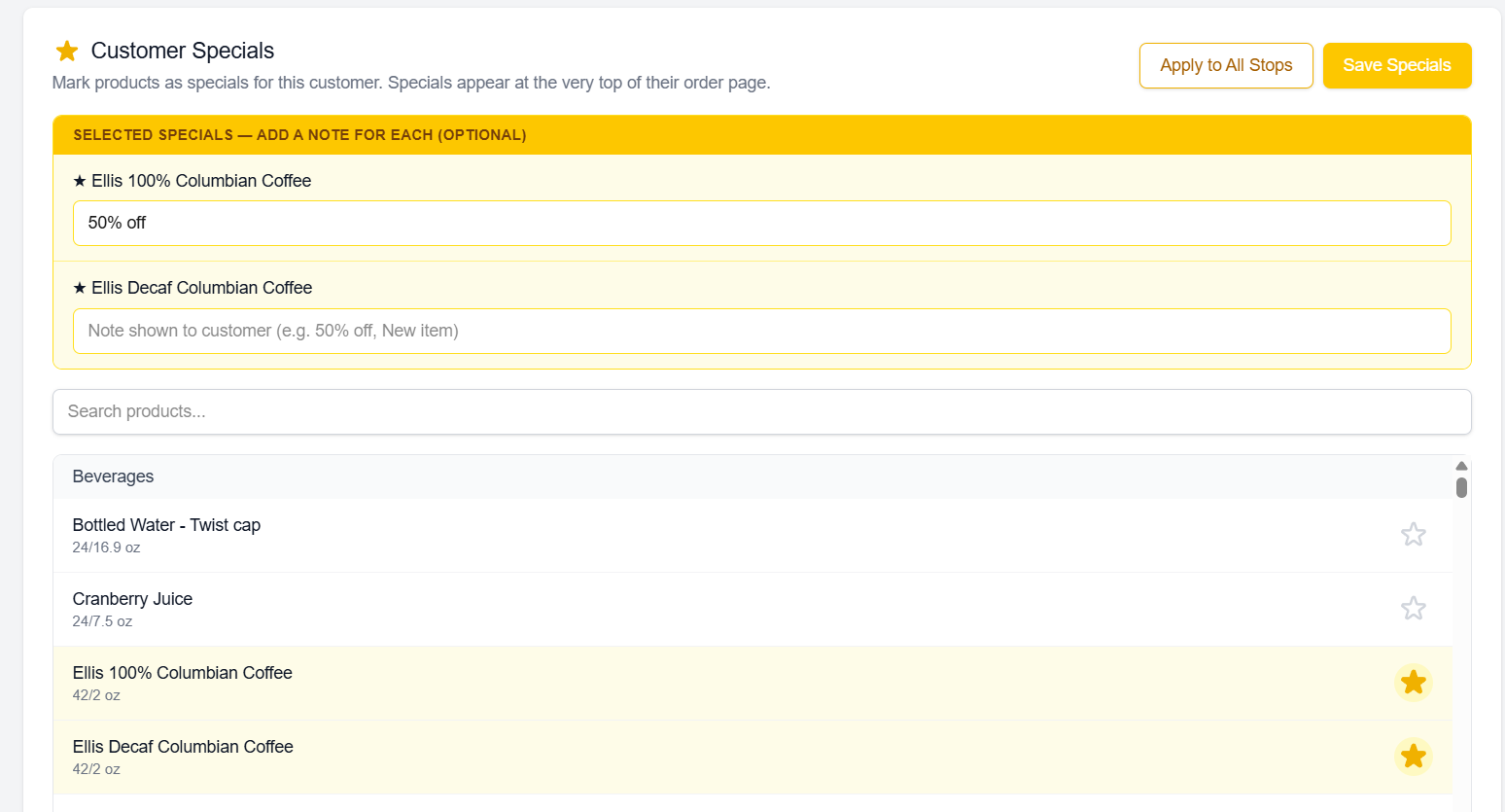 Customer price overrides