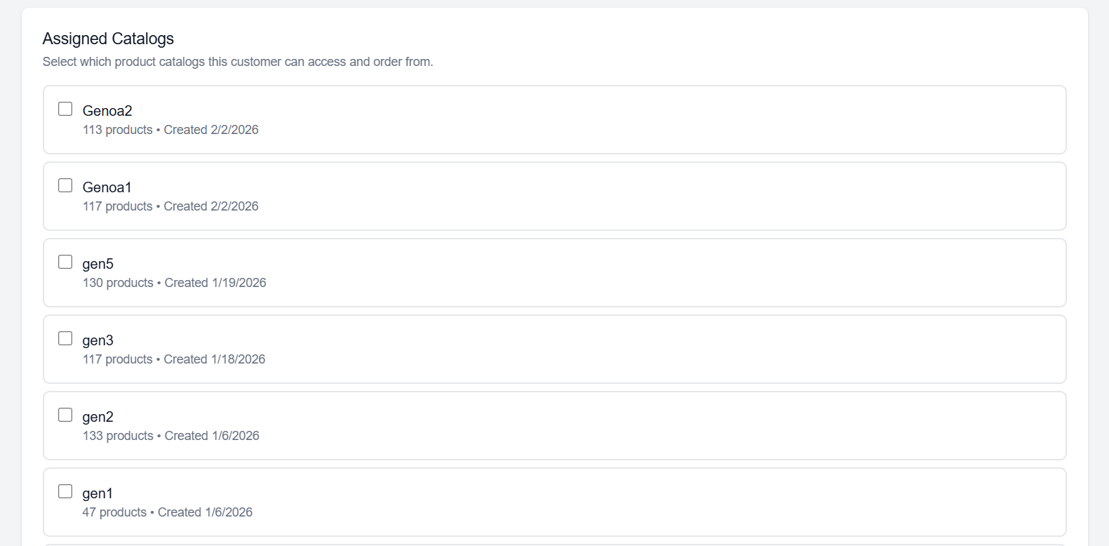 Customer specials