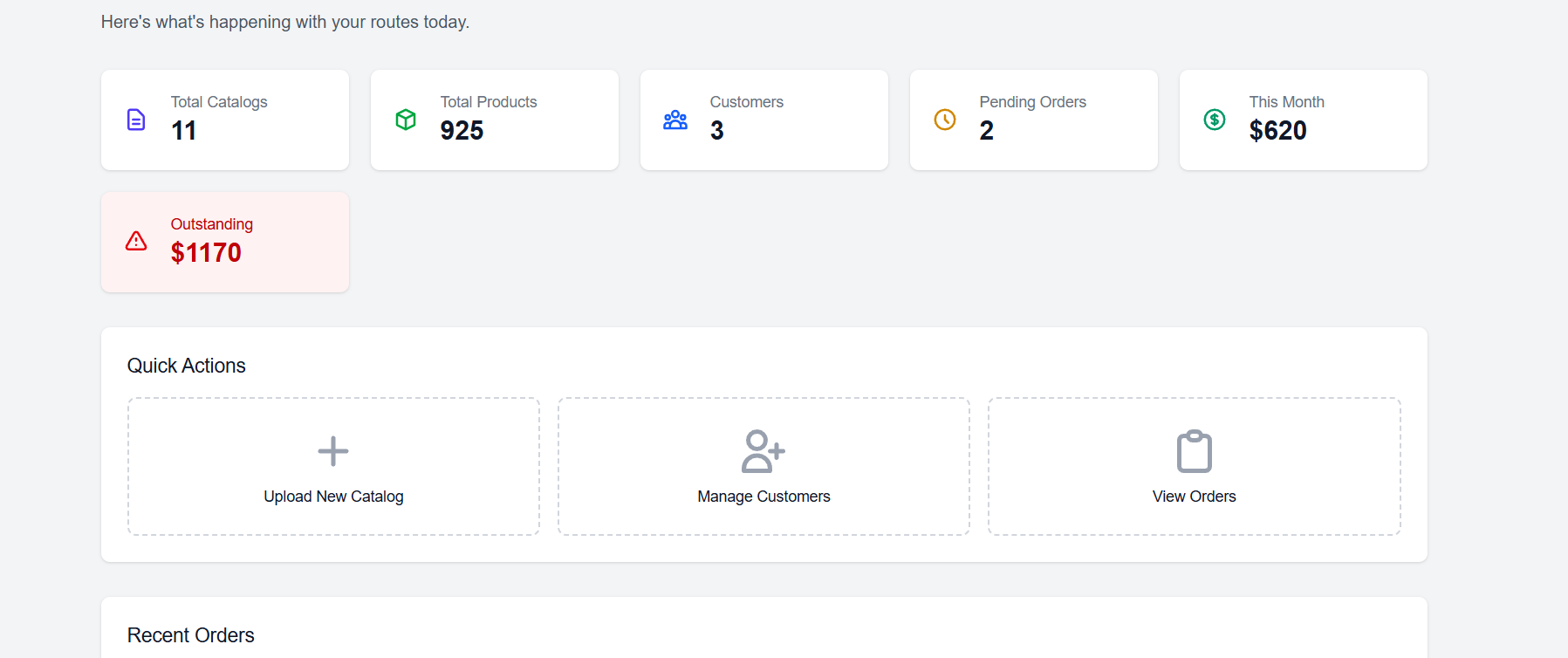 Dashboard overview